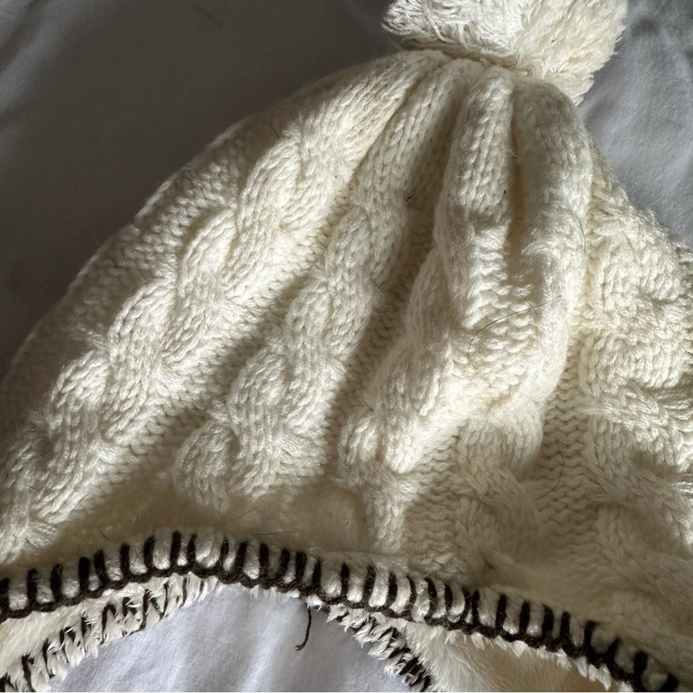 Cream Winter Hat - Picture 2 of 8